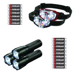 CE Tech 1 Watt CREE LED Flashlights & Headlamps, 5 Pack