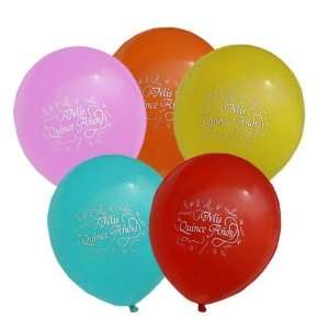 Mis Quince Anos 12in. Printed Balloons (pack of 10 assorted colors)