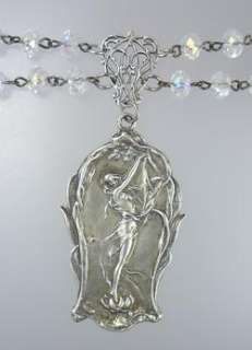 Antique Art Nouveau FRENCH Aide MEMOIRE PEARL Necklace  