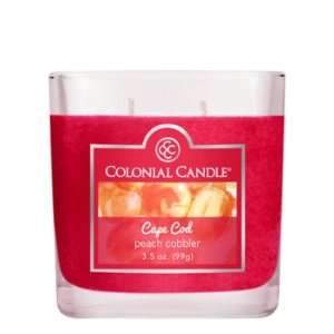   Ounce Scented Oval Jar Candle, Cape Cod Peach Cobbler