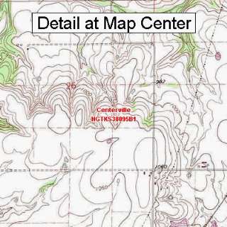   Topographic Quadrangle Map   Centerville, Kansas (Folded/Waterproof