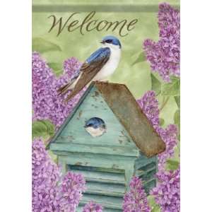  Spring Summer Lilac Welcome Birdhouse Double Sided House 