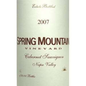  2007 Spring Mountain Vineyard Cabernet Sauvignon Napa 