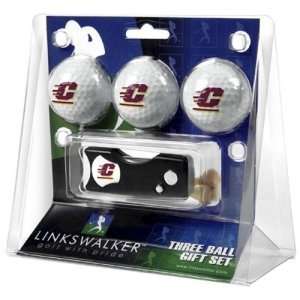 Central Michigan Chippewas NCAA 3 Golf Ball Gift Pack w/ Spring Action 