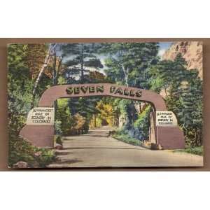   Vintage Seven Falls Scenenic Drive Colorado Springs 