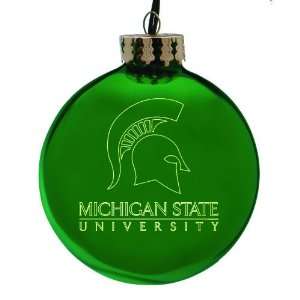  Pack of 2 NCAA Michigan State Spartans Glass Ball 