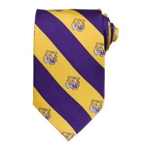  LSU   Tigers   Logo Stripe   Necktie   Tie [Apparel 