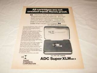 ADC Super XLM MK II Phono Cartridge PRINT AD 1975  