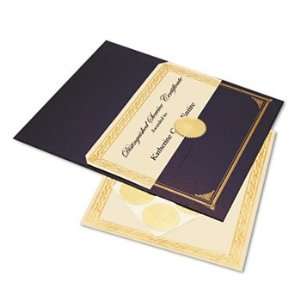  Ivory/Gold Foil Embossed Award Cert. Kit, Blue Metallic 