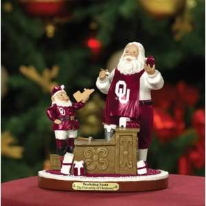  NCAA Oklahoma Sooners Workshop Santa With Ornament 