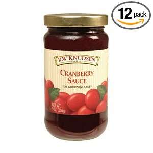 Knudsen Natural Cranberry Sauce, 9 Ounce Jars (Pack of 12)
