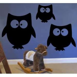 Chalkboard Owls Wall Decal