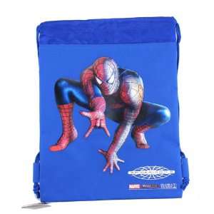  Spiderman Draw String Backpack Bag   Blue Toys & Games