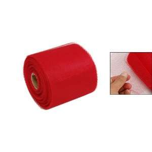  Red Flower Wrapper Nylon Mesh Fabric Wrapping Roll Office 