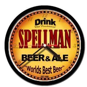  SPELLMAN beer and ale cerveza wall clock 