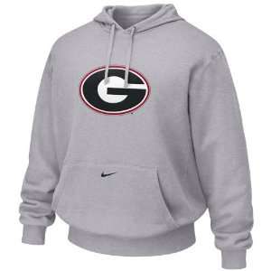  Nike Georgia Bulldogs Ash Tackle Twill Logo Hoody 
