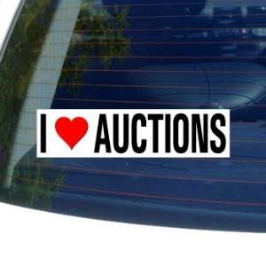  I Love Heart AUCTIONS   Window Bumper Sticker Automotive