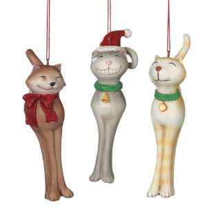  Tall Cat Ornaments Set of 3