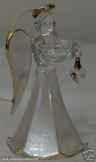 Glass Angel June Birthstone Christmas Ornament Figurine  