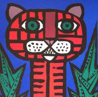 CELESTINO PIATTI MID CENTURY MODERN POP ART CAT TIGER  