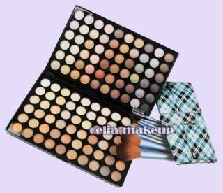 120 Warm Neutral Eyeshadow Palette 9pc brush set kit 33  