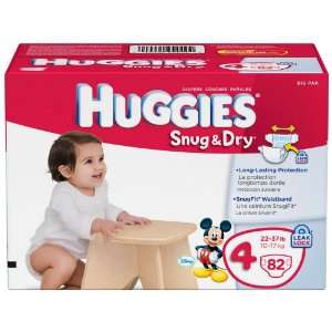  Huggies Snug & Dry Diapers, Size 4, 82 Count Health 