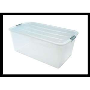 Clear Plastic Storage Box/Buckle Up Box 103QT BCB 95 Set of 5  
