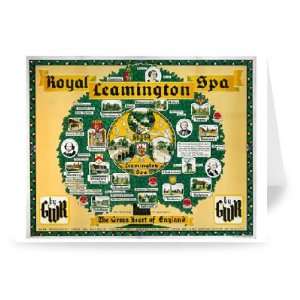  Royal Leamington Spa   Green Heart of   Greeting Card 