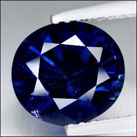 10ct  CERTIFIED Unheat Vivid Ink Blue Ceylon Sapphire NR  