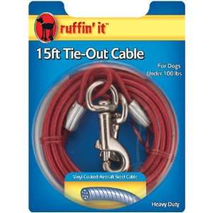  RuffiN It 780230 15ft. Hd Cable Tie Out Red
