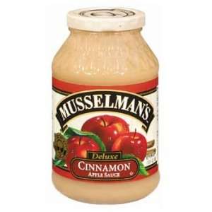 Musselmans Deluxe Cinnamon Apple Sauce 24 oz (Pack of 12)  
