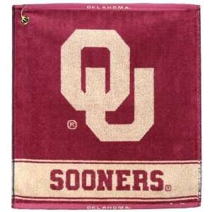  Oklahoma Sooners Woven Jacquard Golf Towel Sports 