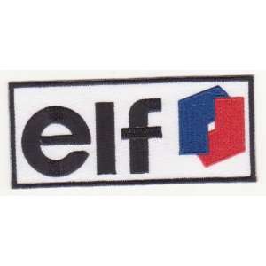 elf OIL & GAS RACING CAR EMBROIDERED IRON ON PATCH T175 