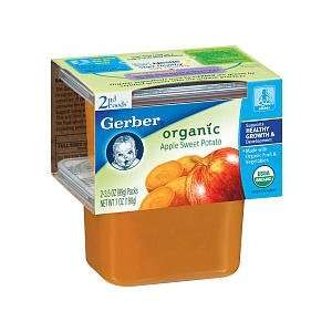 Gerber Organic 2 Pack 2nd Foods Baby Food 3.5 oz.   Applesauce  