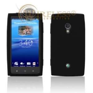 iNcido Brand Sony Ericsson Xperia X10A Cell Phone Feel Black Silicon 