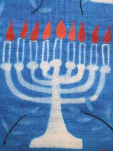 Free Spirit Jewish Chanukah Hanukkah Menorah Fabric Yd  