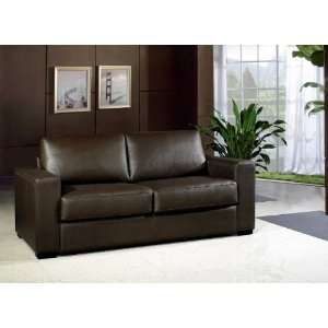   Furniture Dual Modern Chocolate Brown Leather Sofa Bed