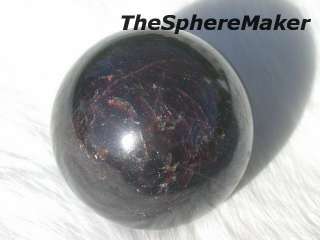   ALMADINE GARNET SPHERE GEMSTONE CRYSTAL BALL INDIA 1.69D 43 MM  