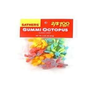  Sathers Gummi Octopus Candy   2.25 Oz Bag, 12 Ea Health 