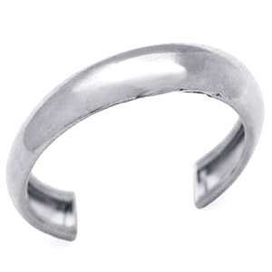 Solid Band 14K White Gold Toe Ring Jewelry