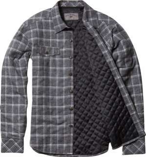 Fox Racing Mick Long Sleeve Quilted Flannel Shirt Heather Grey S/Small 