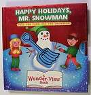 HAPPY HOLIDAYS MR SNOWMAN Child Book Wonder View w/Tabs Playmore NEW