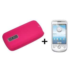  Hot Pink Silicone Soft Skin Case Cover for HTC G2 Google 