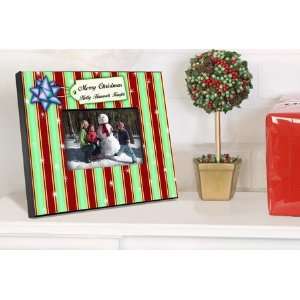    Personalized Stripes Christmas Picture Frame 