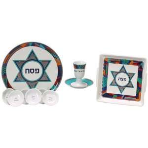  Abstract Star of David Seder Set By Menorah Erna22set 