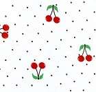 Fabric Finders 100% Pima Cotton Pinwale Pique Cherries