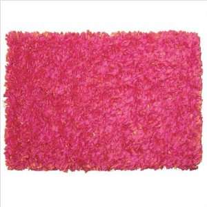  Shaggy Raggy Synth Pink / Gold Kids Rectangular Rug Size 2 