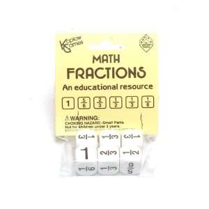    Bag of 6 Fraction Dice 1, 1/2, 1/3, 1/6, 2/3, 5/6 Toys & Games