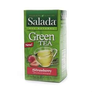 Salada All Natural Green Tea, Strawberry, 20 bags  Grocery 