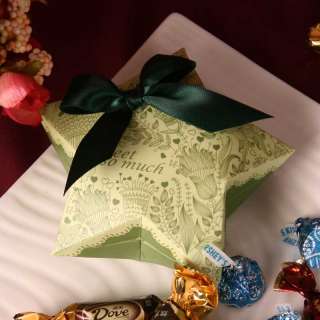   ” shape green wedding party favor gift candy/chocolate boxes  